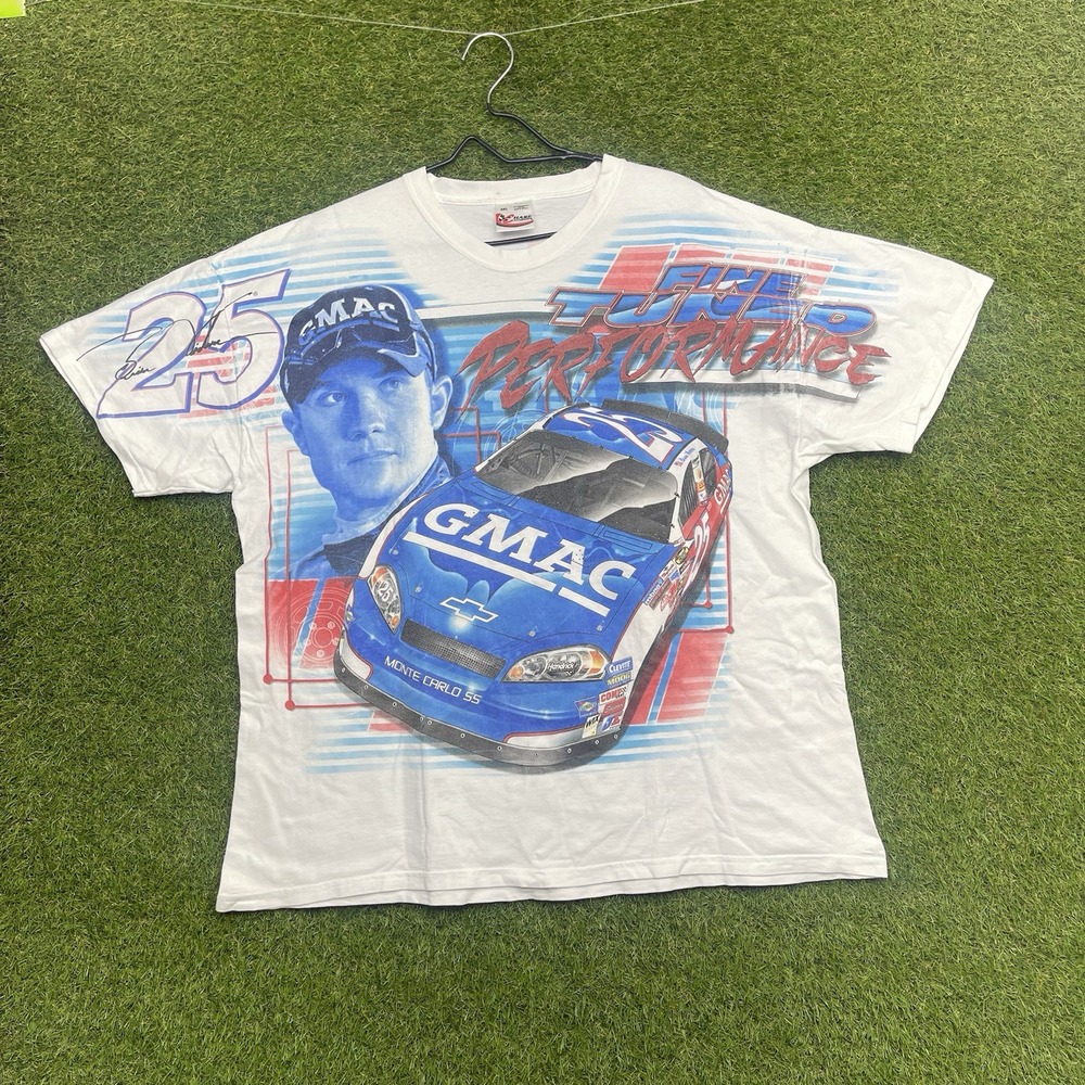 Vintage Nascar Shirt Mens 2XL XXL AOP All Over Print Racing Brian Vickers